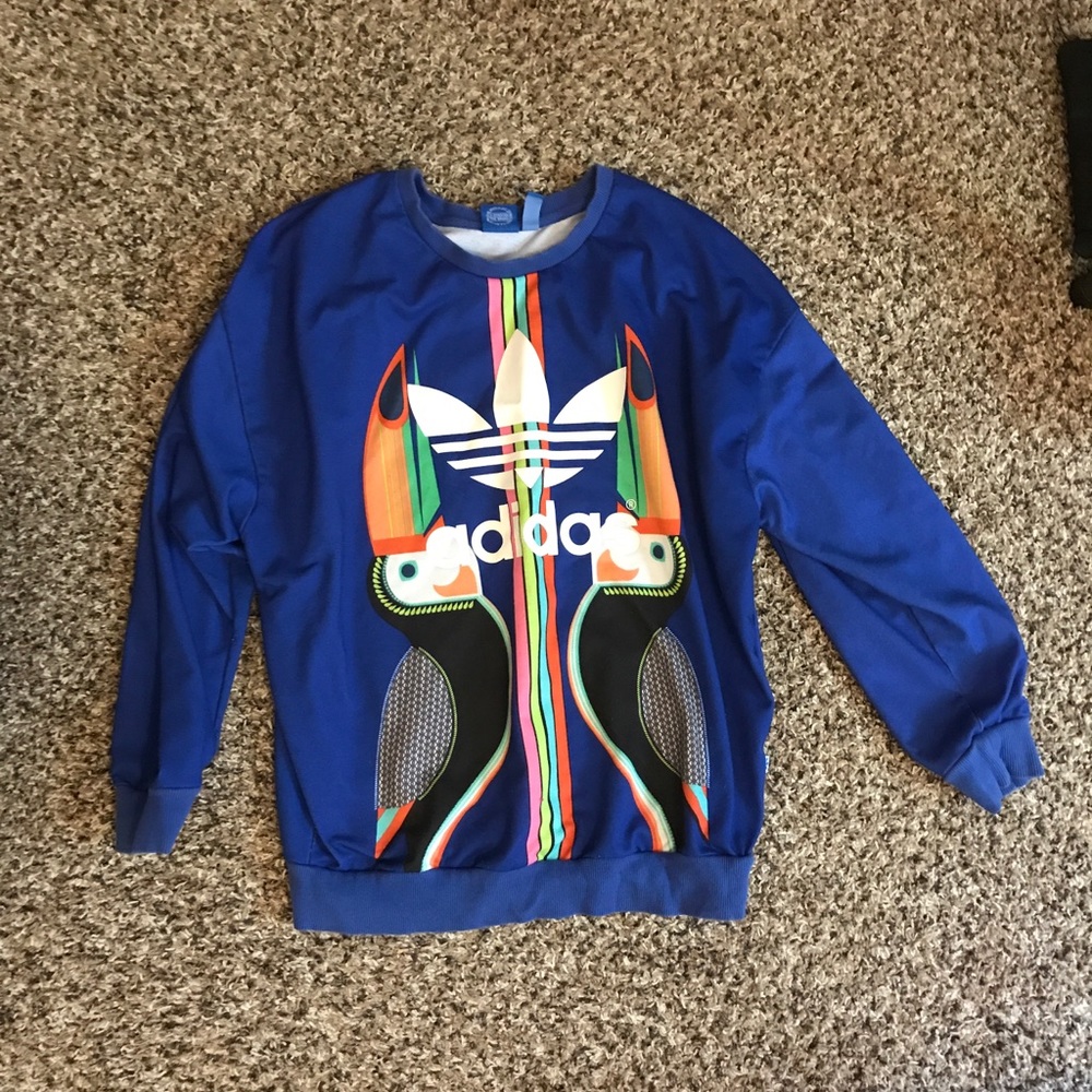 Adidas tropical print long sleeve top